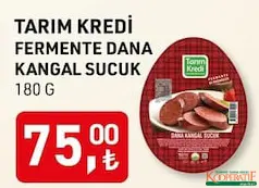 TARIM KREDİ FERMENTE DANA KANGAL SUCUK 180 G TARIM KREDİ FERMENTE DANA KANGAL SUCUK 180 G